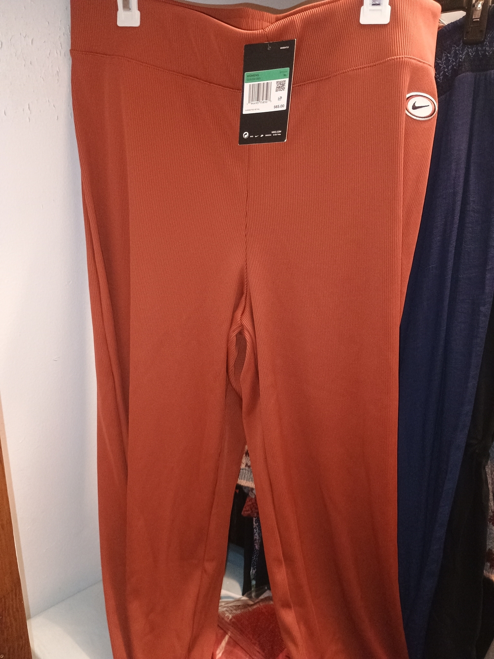 Nike Women’s Rust Orange Ribbed Jogger Pants